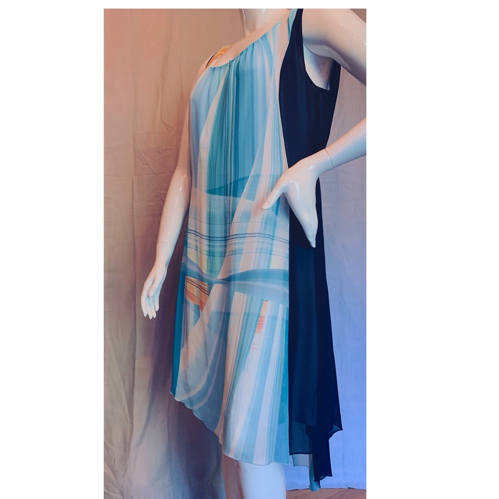 Lane Collection Blue Print Wraparound Dress 14